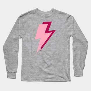 Burgundy and pink Lightning Bolts Long Sleeve T-Shirt